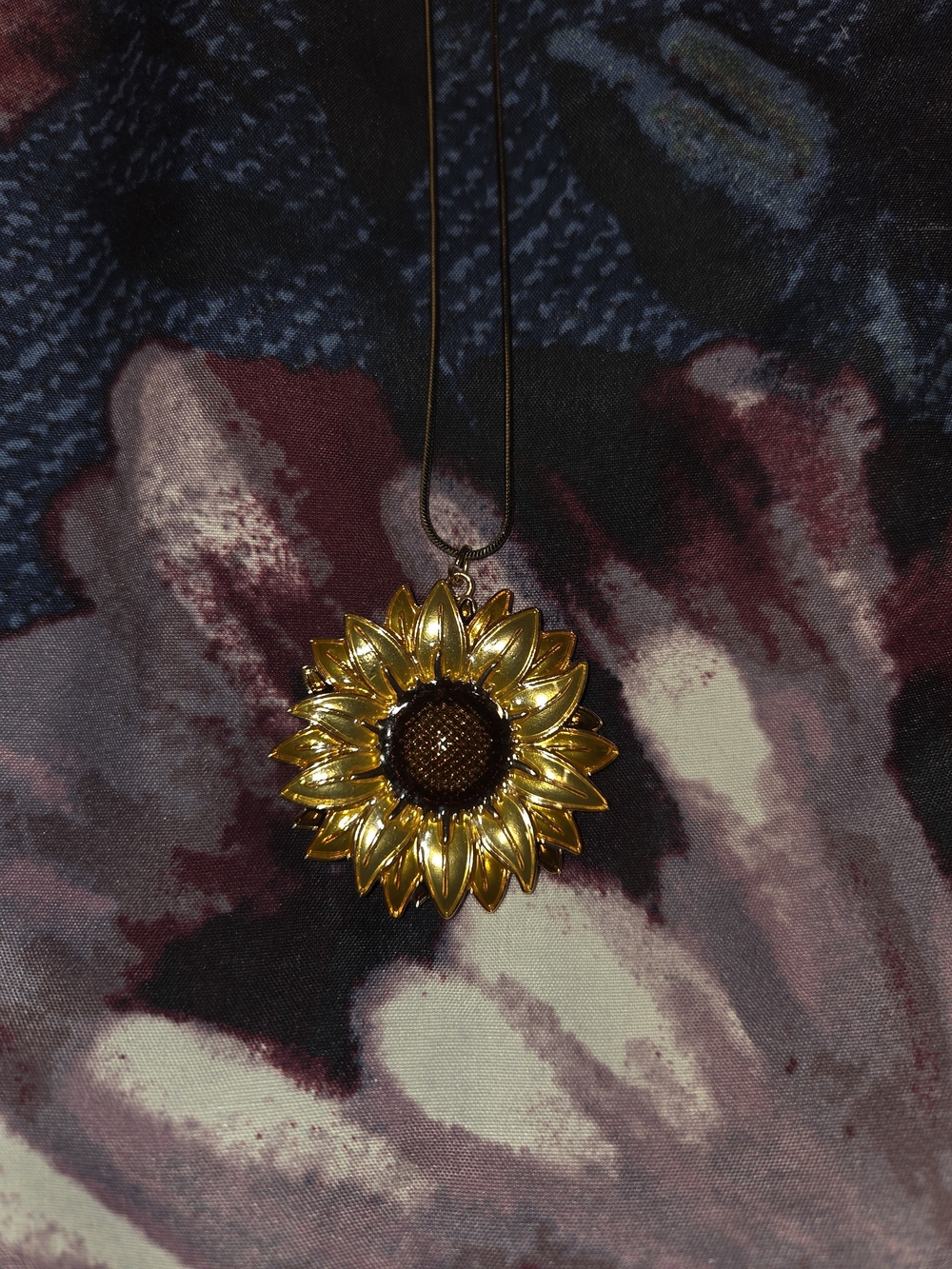 Sunflower Pendant Necklace - Gold Sunflower Necklace